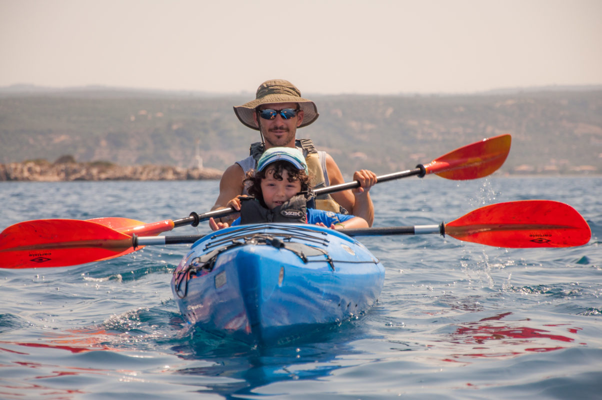 sea kayak kids Messinia