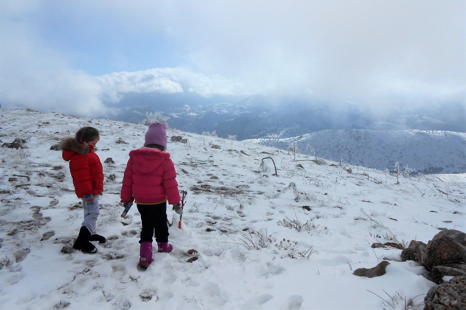 kids Greece peloponnese snow