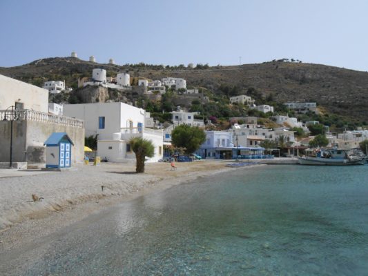 Greek islands leros pandeli beach