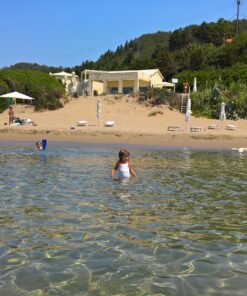 Corfu island with kids Greece beaches babies