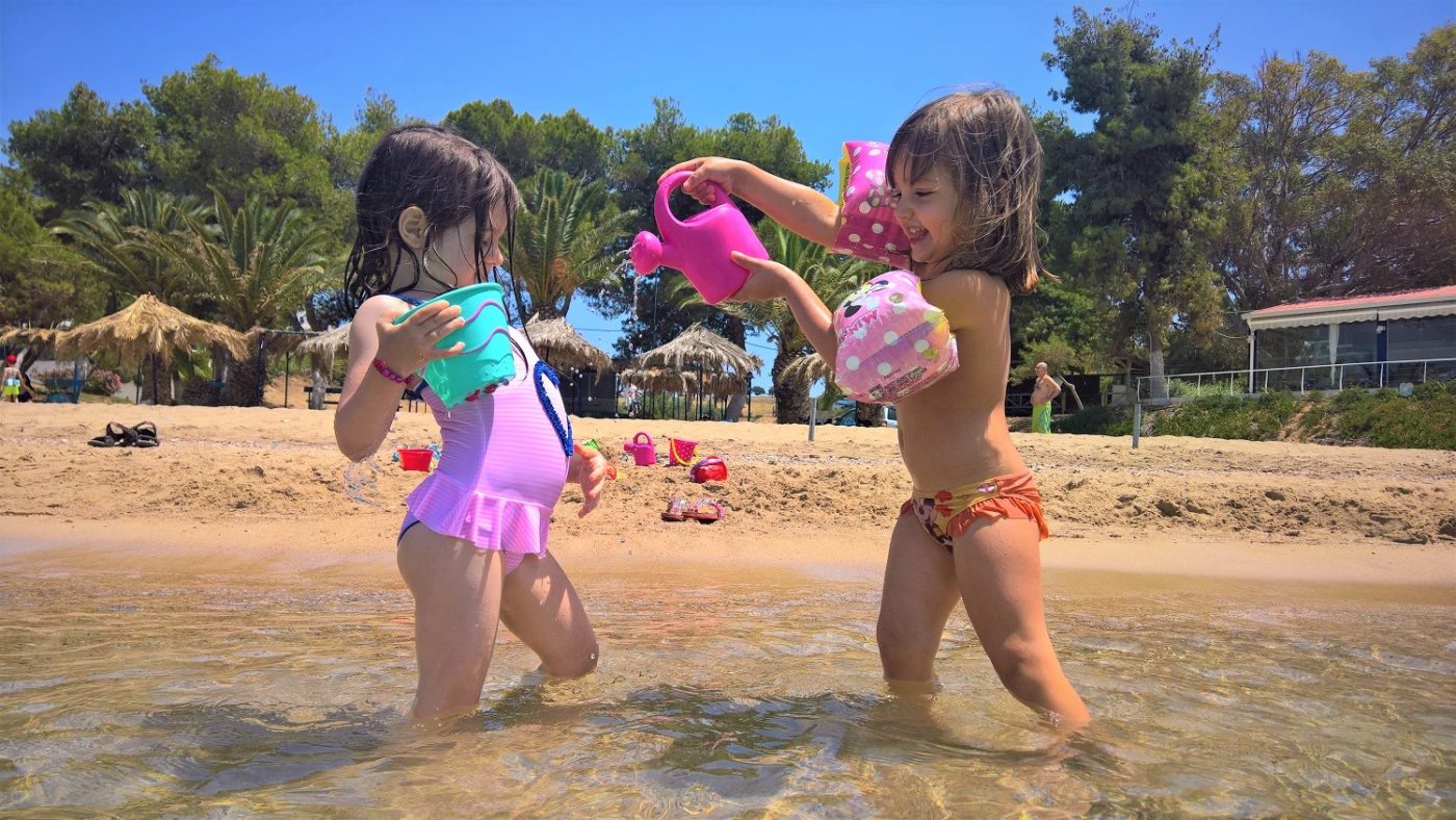 Greek beach babies vacations summer