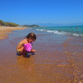 kids Greece beach
