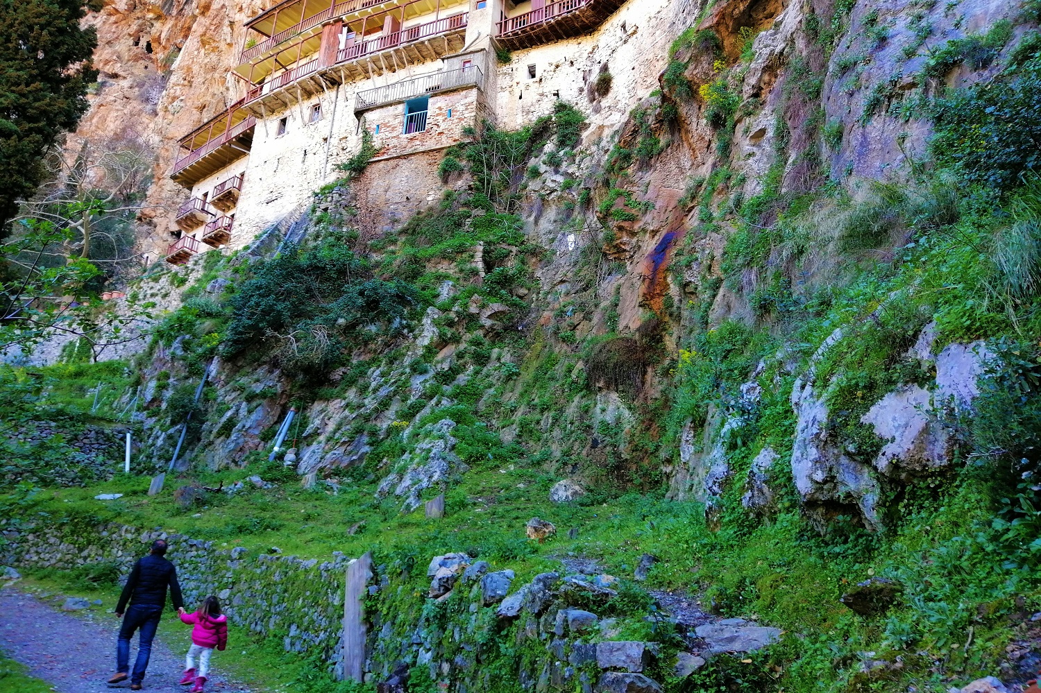 prodromos monastery arcadia hiking family