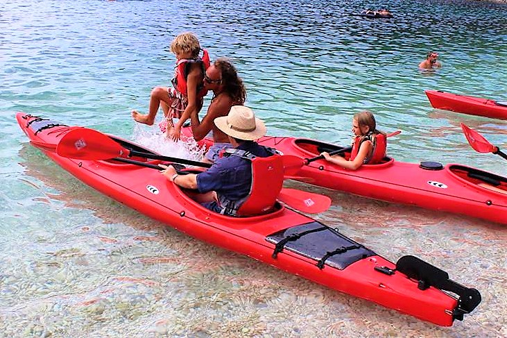 sea kayak ionian greek islands kids families