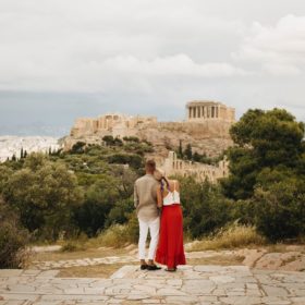 couples athens acropolis