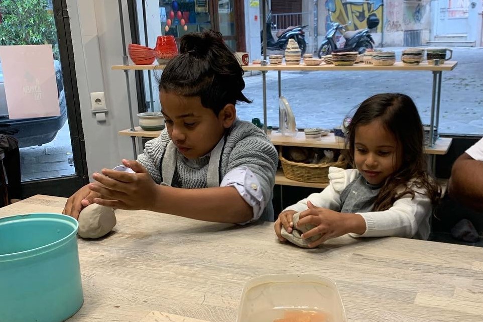 pottery with kids athens plaka